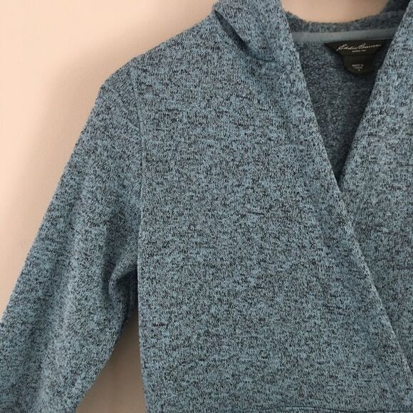 Eddie Bauer blue heathered hooded pullover | Size Small - Picture 2 of 5
